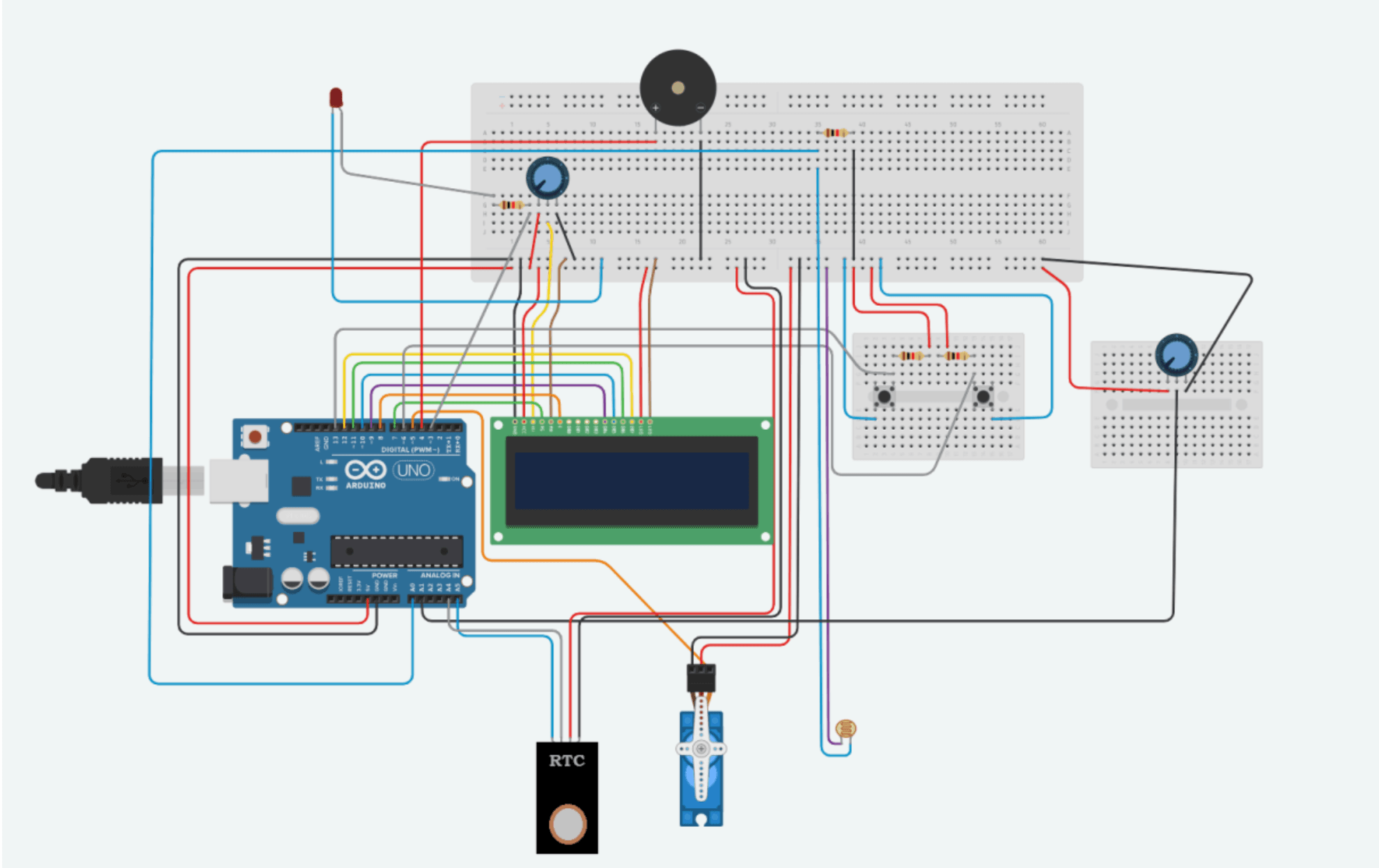 Schematic view of the electronics